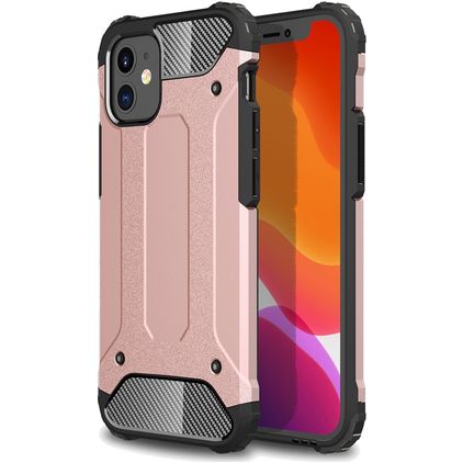 Mobigear Outdoor Coque iPhone 12 Mini Coque arrière Rigide Anti-Chocs - Rose doré
