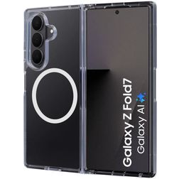 Mobiparts Hardcover Transparent Samsung Galaxy Z Fold 7 MagSafe Plastique rigide Coque arrière - Transparent