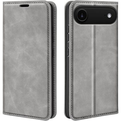 Mobigear Retro Slim iPhone Air Étui Portefeuille - Gris