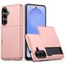 Mobigear Card Coque Samsung Galaxy S26 Plus Coque arrière Rigide Anti-Chocs avec Porte-Cartes - Rose doré