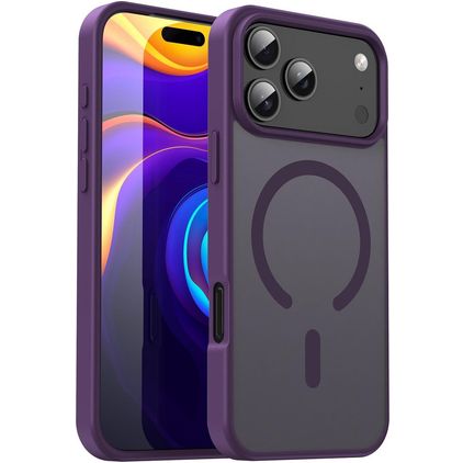Mobigear Shockproof iPhone 18 Pro Max MagSafe Plastique rigide Coque arrière - Crystal Purple