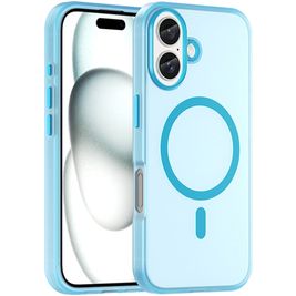 Mobigear Shockproof Coque iPhone 16 MagSafe Coque arrière en TPU Souple - Bleu