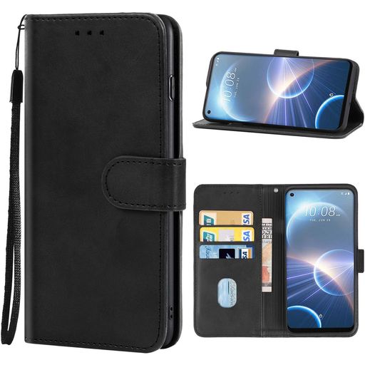 Mobigear Wallet Housse HTC Desire 22 Pro Etui Porte-Monnaie - Noir