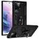 Mobigear Armor Ring Samsung Galaxy S22 Ultra Plastique rigide Coque arrière Antichoc avec bague de maintien - Noir
