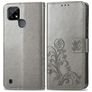 Mobigear Clover Housse Realme C25Y Etui Porte-Monnaie - Gris