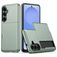 Mobigear Card Coque Samsung Galaxy S26 Coque arrière Rigide Anti-Chocs avec Porte-Cartes - Vert foncé