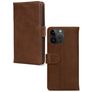 Mobilize Wallet iPhone 14 Pro Max Cuir véritable Étui Portefeuille - Marron