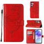 Mobigear Butterfly Housse Samsung Galaxy A55 Etui Porte-Monnaie - Rouge
