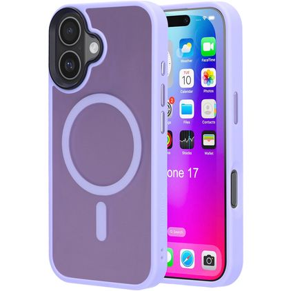 Mobiparts Hardcover iPhone 17 MagSafe Plastique rigide Coque arrière - Satin Lila