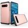 Mobigear Card Coque Samsung Galaxy S10 Coque arrière Rigide Anti-Chocs avec Porte-Cartes - Rose doré