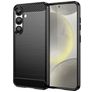Mobigear Brushed Slim Coque Samsung Galaxy S25 Coque arrière en TPU Souple - Noir