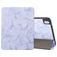 Mobigear Tri-Fold Marble Coque iPad Air 11 Pouces (2024) Etui + Porte-crayon - Violet