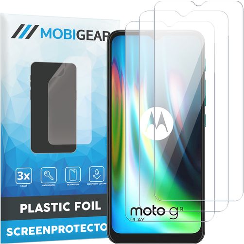 Mobigear Motorola Moto G9 Play Protection d'écran Film - Compatible coque (Lot de 3)