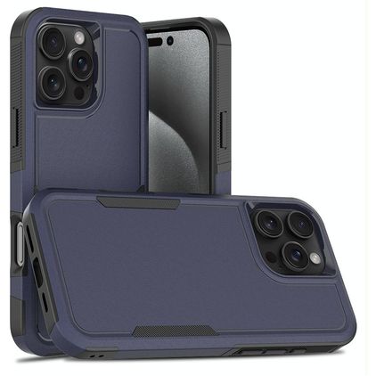 Mobigear Heavy Armor Coque iPhone 16 Pro Max Coque arrière Rigide Anti-Chocs - Dark Blue