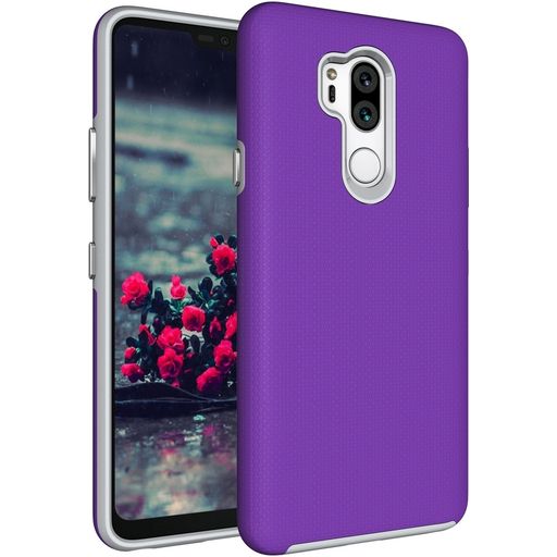 Mobigear Antislip Coque LG G7 ThinQ Coque arrière Rigide Anti-Chocs - Violet