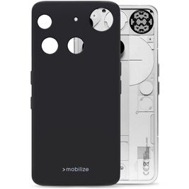 Mobilize Rubber Gelly Coque Nothing Phone (3) Coque arrière en TPU Souple - Noir