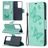 Mobigear Butterfly Housse Samsung Galaxy S21 Ultra Etui Porte-Monnaie - Turquoise