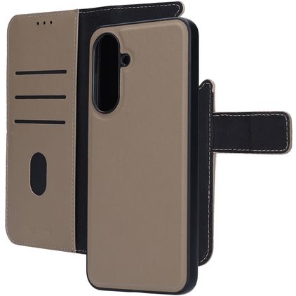 Mobiparts Housse Samsung Galaxy A36 Etui avec Coque Détachable en Cuir Véritable Porte-Monnaie - Taupe