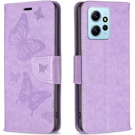 Mobigear Butterfly Housse Xiaomi Redmi Note 12 Etui Porte-Monnaie - Violet
