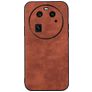 Mobigear Fabric Coque OPPO Find X6 Coque arrière Rigide - Marron