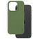 CARE by PanzerGlass Fashionable Coque iPhone 16 Pro MagSafe Coque arrière en Silicone - Vert