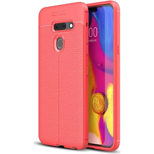 Mobigear Luxury Coque LG G8 ThinQ Coque arrière en TPU Souple - Rouge
