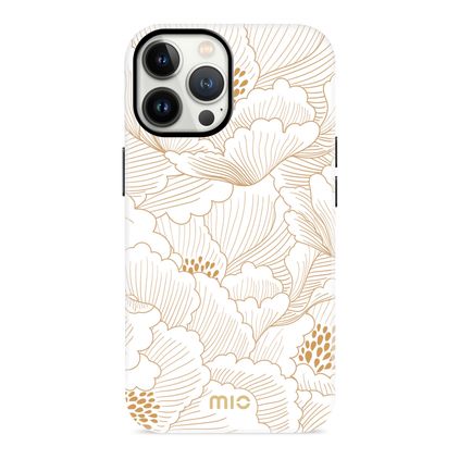 MIO iPhone 13 Pro MagSafe Plastique rigide Coque arrière - White Roses
