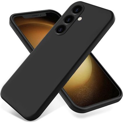 Mobigear Rubber Touch Coque Samsung Galaxy S24 FE Coque arrière en Silicone - Noir