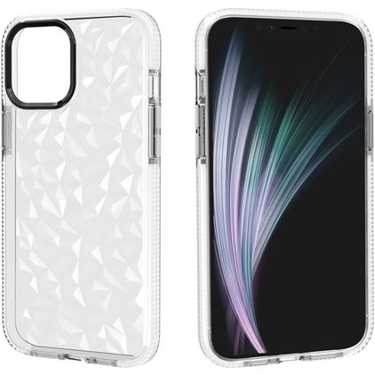 Mobigear Diamond Coque iPhone 12 Pro Max Coque arrière Rigide - Blanc