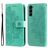 Mobigear Flowers Housse Samsung Galaxy S23 Etui Porte-Monnaie - Vert