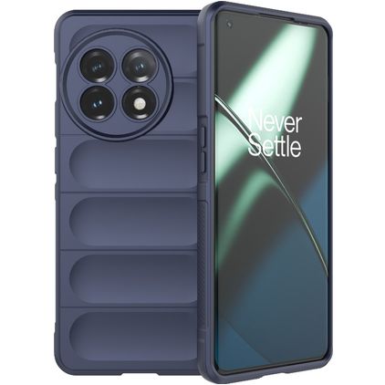 Mobigear Bumpy Coque OnePlus 11 Coque arrière en TPU Souple - Dark Blue