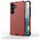 Mobigear Honeycomb Coque Samsung Galaxy S24 Coque arrière Rigide Anti-Chocs - Rouge