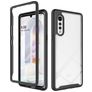 Mobigear Two-Layer Coque LG Velvet Coque arrière Rigide Anti-Chocs - Noir