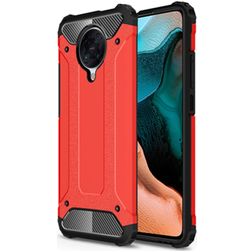 Mobigear Outdoor Coque POCO F2 Pro Coque arrière Rigide Anti-Chocs - Rouge