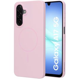Mobiparts Slim Line Coque Samsung Galaxy A17 MagSafe Coque arrière Rigide - Blush Pink
