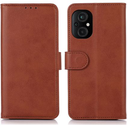 Mobigear Wallet Housse POCO M5 Etui Porte-Monnaie - Marron