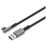 Cygnett Angled Braided - Câble USB-A vers Apple Lightning 1 mètre - Noir