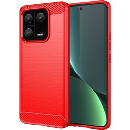 Mobigear Brushed Slim Coque Xiaomi 13 Pro Coque arrière en TPU Souple - Rouge