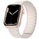 Mobigear Loop Mag Bracelet Silicone Apple Watch Fermeture magnétique - 42/41/40/38 mm - Lumière stellaire
