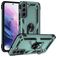 Mobigear Armor Ring Samsung Galaxy S22 Plastique rigide Coque arrière Antichoc avec bague de maintien - Vert
