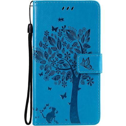 Mobigear Tree Samsung Galaxy S21 Ultra Étui Portefeuille - Bleu