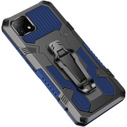 Mobigear Armor Stand Coque Realme C21 Coque arrière Rigide Anti-Chocs avec Support Amovible - Bleu