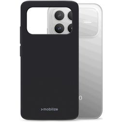 Mobilize Rubber Gelly Coque POCO F8 Pro Coque arrière en TPU Souple - Noir