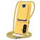 Mobigear Lanyard Card Samsung Galaxy A37 Coque avec cordon en Silicone et Porte-Cartes - Jaune