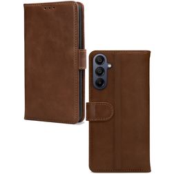 Mobilize Wallet Samsung Galaxy A05s Cuir véritable Étui Portefeuille - Marron