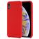 Mobigear Rubber Touch Coque iPhone XR Coque arrière en Silicone - Rouge