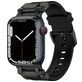 Mobigear Explorer Bracelet Silicone Apple Watch Fermeture boucle ardillon - 49/46/45/44 mm - Noir