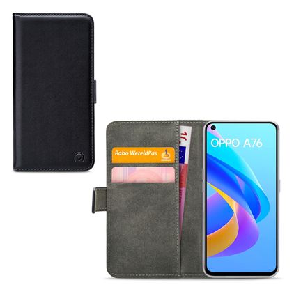 Mobilize Classic Gelly Wallet Housse OPPO A76 Etui Porte-Monnaie - Noir