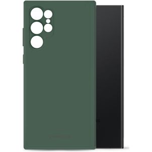 Mobilize Rubber Gelly Coque Samsung Galaxy S24 Ultra Coque arrière en TPU Souple - Matt Green