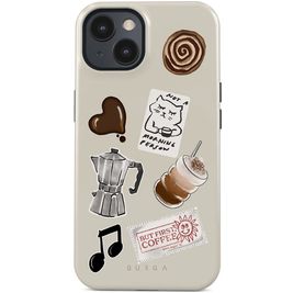 Burga Tough Coque iPhone 15 MagSafe Coque arrière Rigide Anti-Chocs - Oat Milk Please